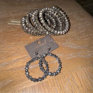 Chico's Pittman Coil Bracelet and Stori Hoops.
